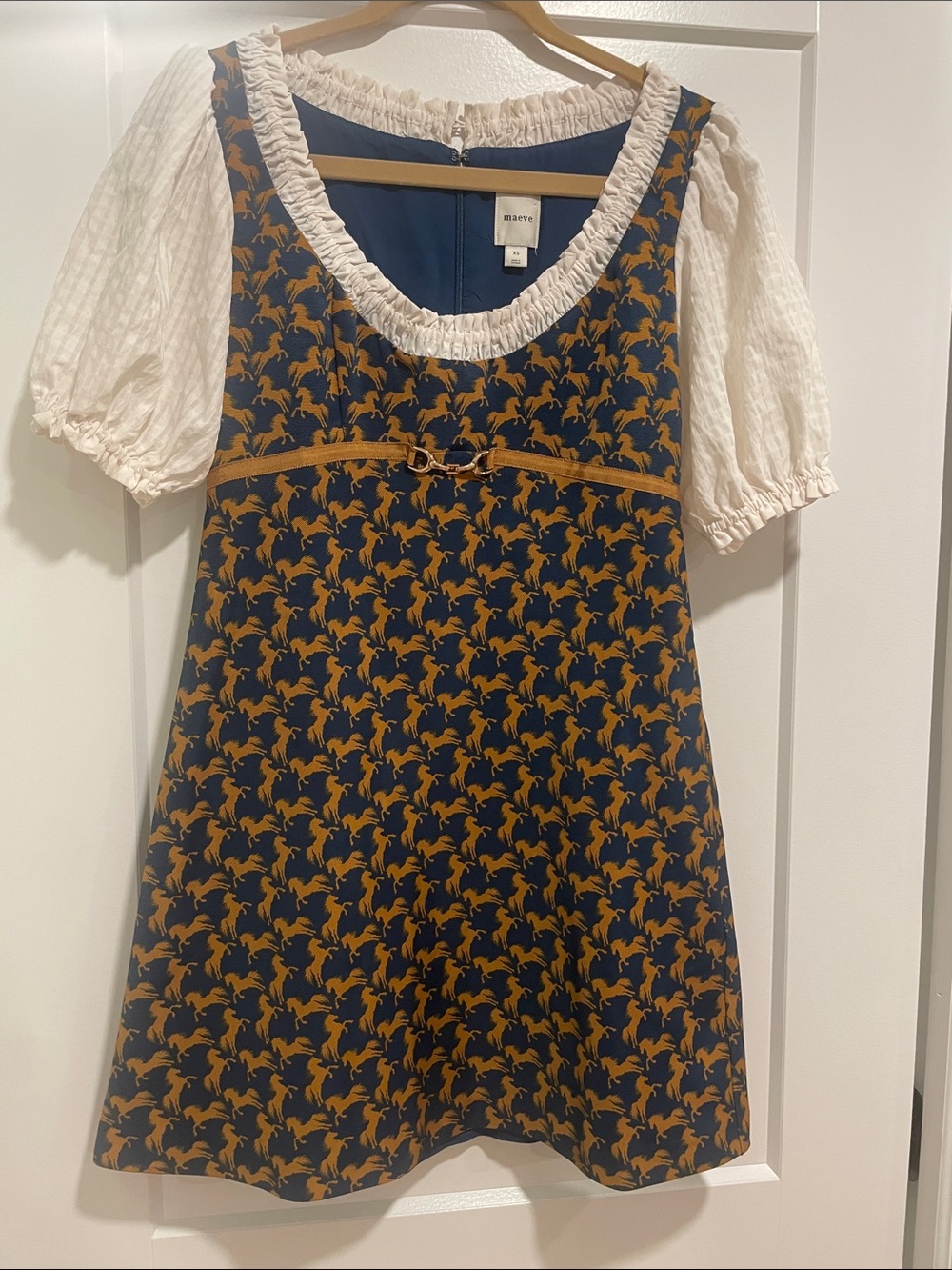 Anthropologie Evelyn Horse Tapesty Mini Dress size XS